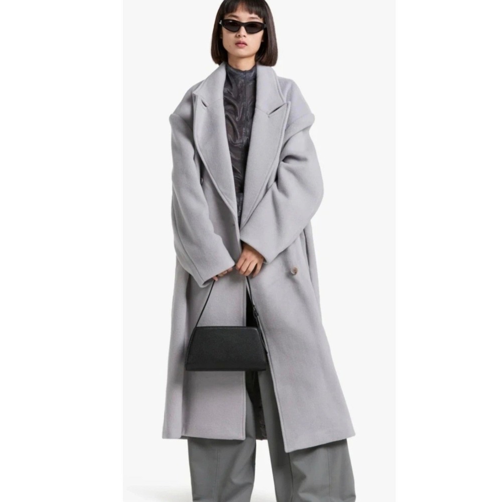 Atoir x Rozalia The Coat Double Breasted Oversized Stone Gray XL Womens